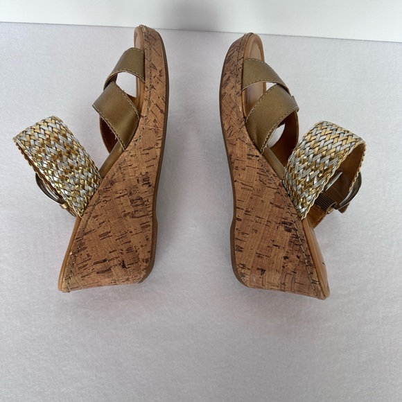 b.o.c Born Concept Jonna Gold Sunbronze Wedge Slide Sandle Size 9M - Picture 8 of 14